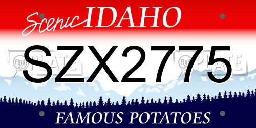 SZX2775 Idaho License Plate