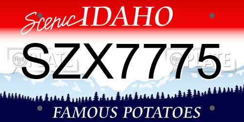 SZX7775 Idaho License Plate