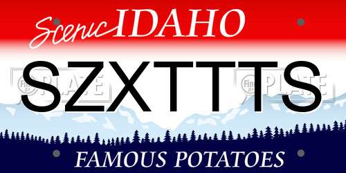 SZXTTTS Idaho License Plate