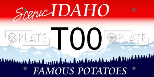 T00 Idaho License Plate