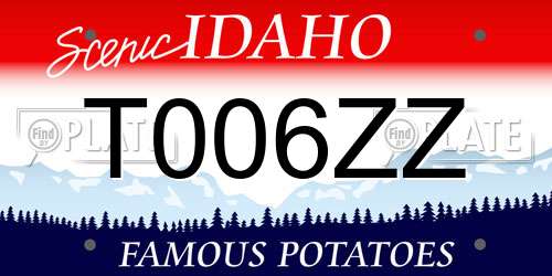 T006ZZ Idaho License Plate