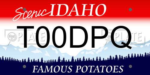 T00DPQ Idaho License Plate