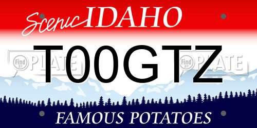 T00GTZ Idaho License Plate