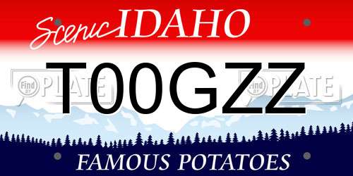 T00GZZ Idaho License Plate