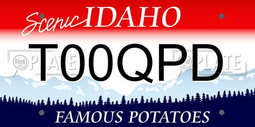 T00QPD Idaho License Plate