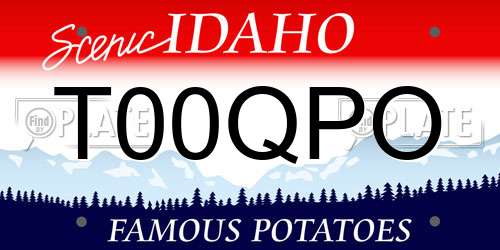 T00QPO Idaho License Plate
