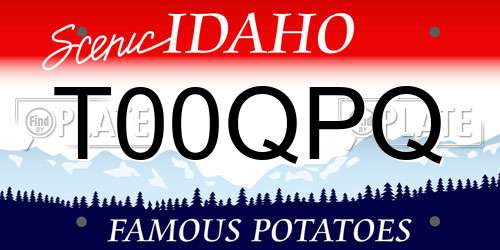 T00QPQ Idaho License Plate