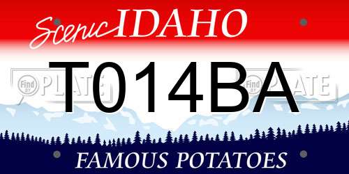 T014BA Idaho License Plate