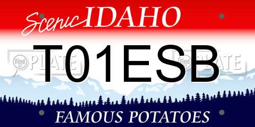 T01ESB Idaho License Plate
