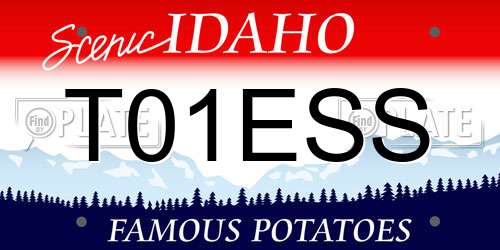 T01ESS Idaho License Plate