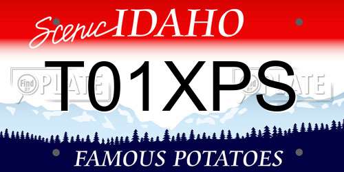 T01XPS Idaho License Plate
