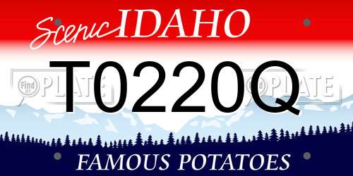 T0220Q Idaho License Plate