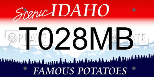 T028MB Idaho License Plate
