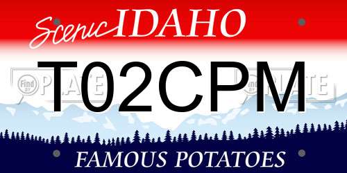 T02CPM Idaho License Plate