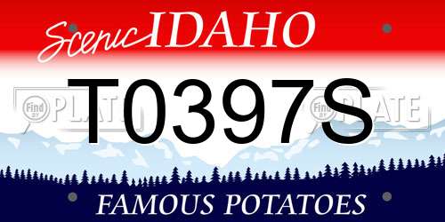 T0397S Idaho License Plate