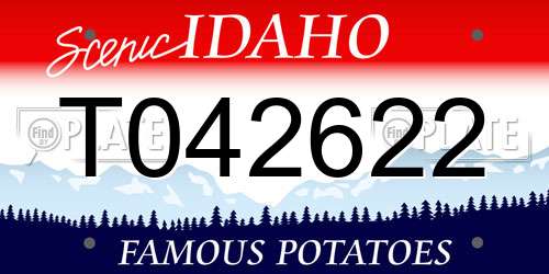 T042622 Idaho License Plate