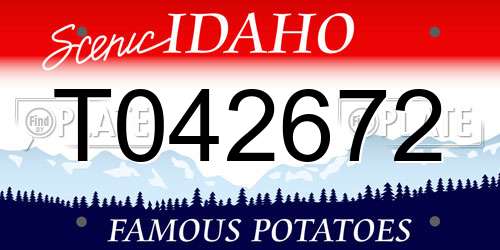 T042672 Idaho License Plate