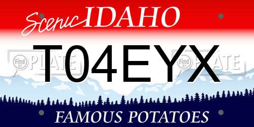T04EYX Idaho License Plate