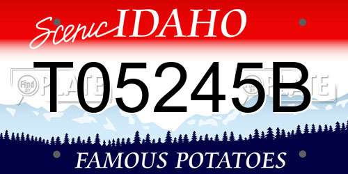 T05245B Idaho License Plate
