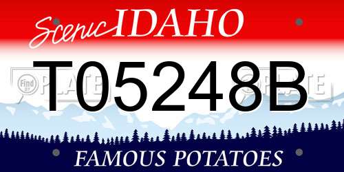 T05248B Idaho License Plate