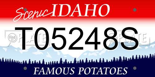 T05248S Idaho License Plate