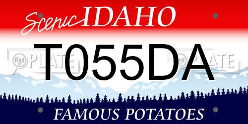 T055DA Idaho License Plate