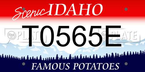T0565E Idaho License Plate