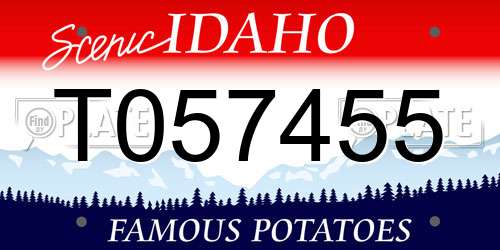 T057455 Idaho License Plate