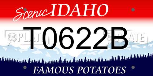 T0622B Idaho License Plate