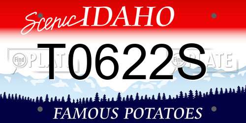 T0622S Idaho License Plate