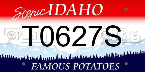T0627S Idaho License Plate