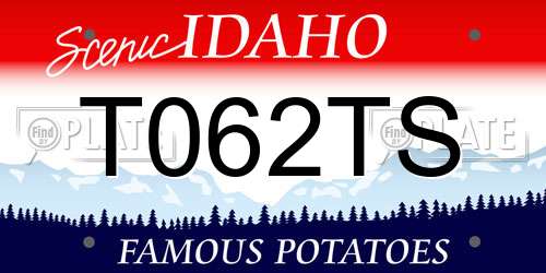 T062TS Idaho License Plate