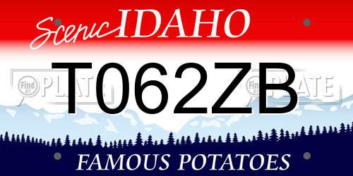 T062ZB Idaho License Plate