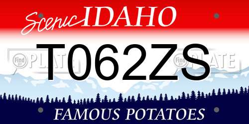 T062ZS Idaho License Plate