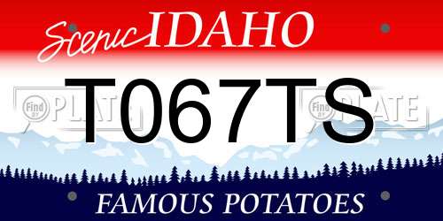 T067TS Idaho License Plate