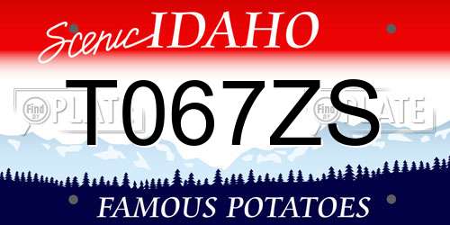T067ZS Idaho License Plate