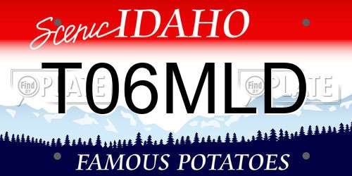T06MLD Idaho License Plate