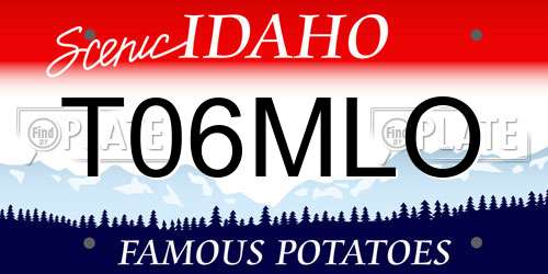 T06MLO Idaho License Plate