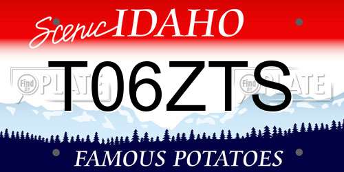 T06ZTS Idaho License Plate