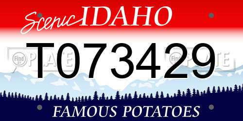 T073429 Idaho License Plate