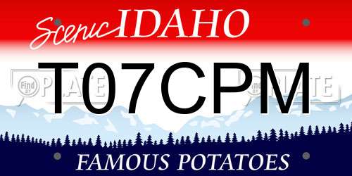 T07CPM Idaho License Plate