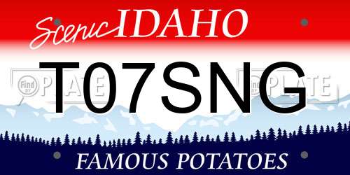 T07SNG Idaho License Plate