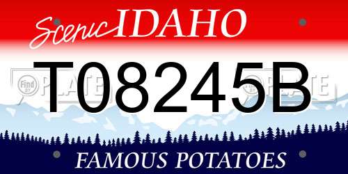 T08245B Idaho License Plate