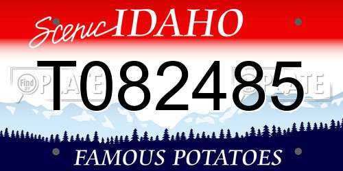 T082485 Idaho License Plate