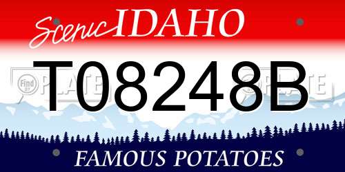 T08248B Idaho License Plate