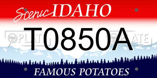 T0850A Idaho License Plate