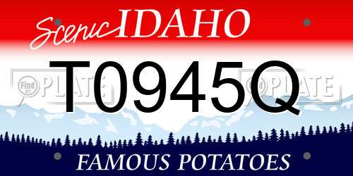 T0945Q Idaho License Plate