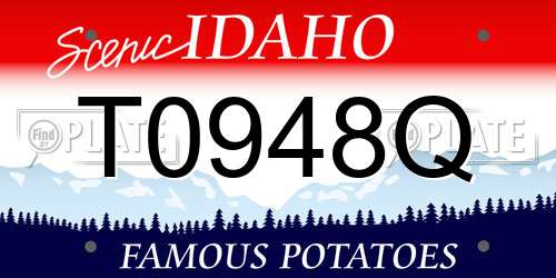 T0948Q Idaho License Plate