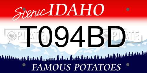 T094BD Idaho License Plate
