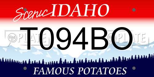 T094BO Idaho License Plate